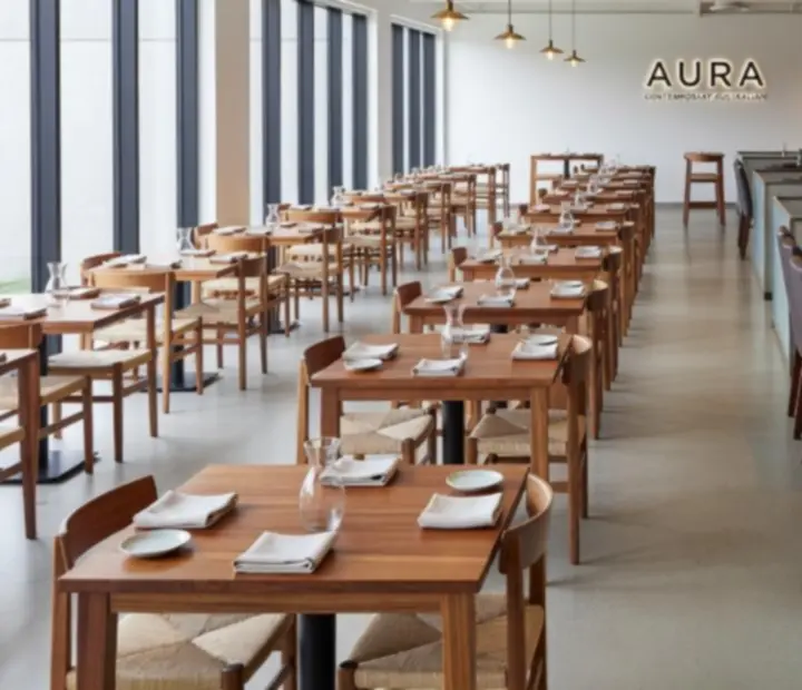 Disciplined grid of APARTAMENT SZRENICA dining rooms and entertainment spaces drawn like an architectural plan
